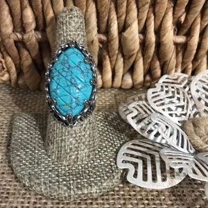 Blue Howlite statement ring